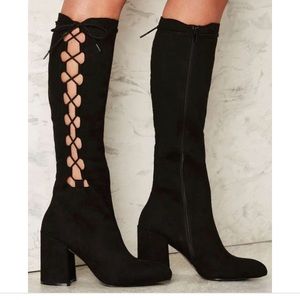 Nasty gal side story lace up boots